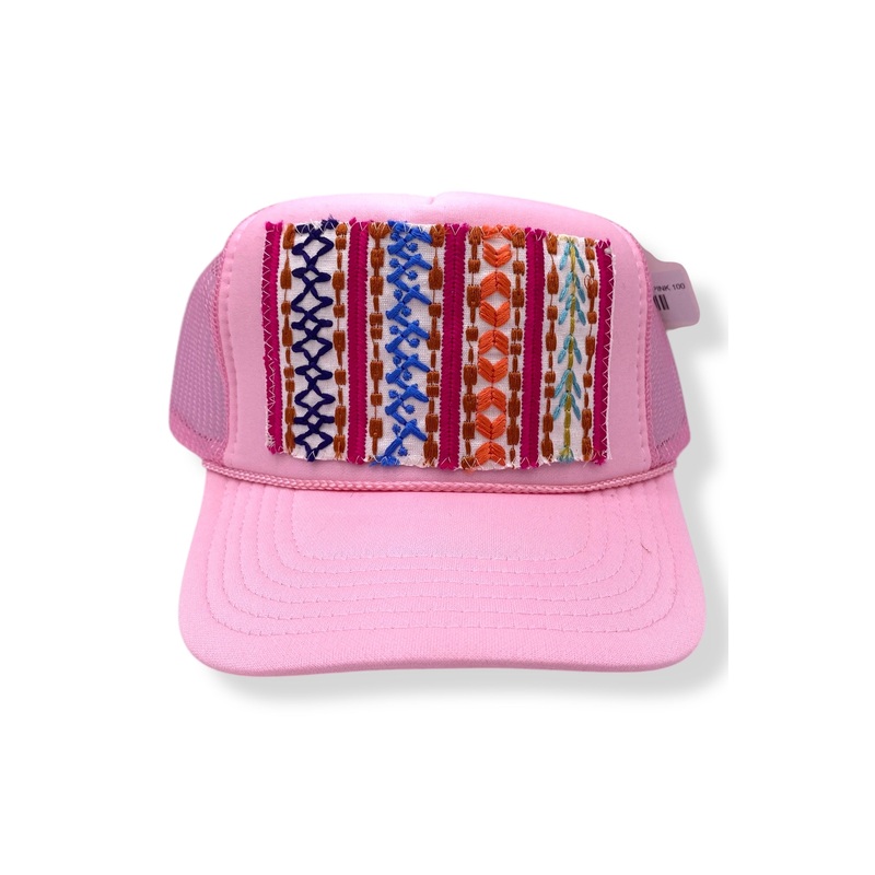 Kilim Trucker Hat – Baby Pink 100