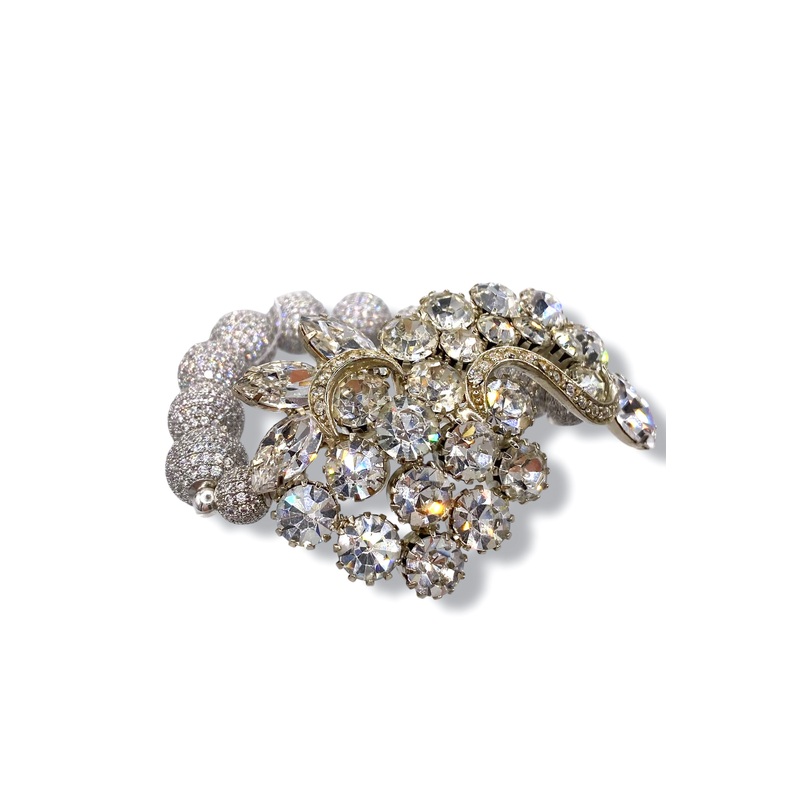 Rockstar In Rome Crystal Brooch Bracelet