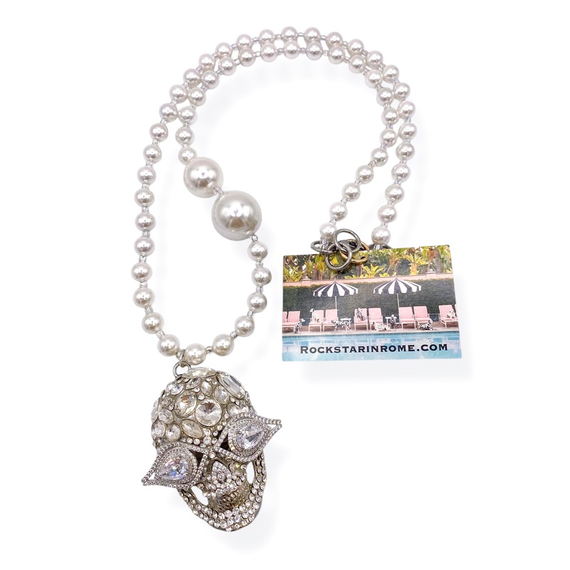 Rockstar In Rome Long Pearl Necklace