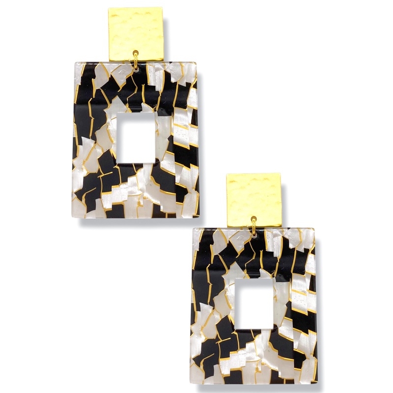 Virtue Time Flies Stained Glass Earrings