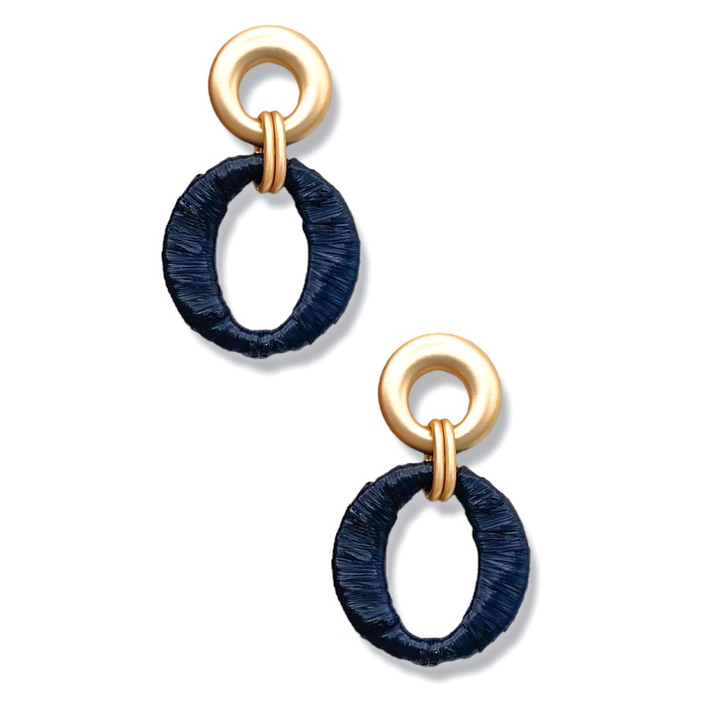 Onto Something Raffia Wrapped Earrings *Final Sale*