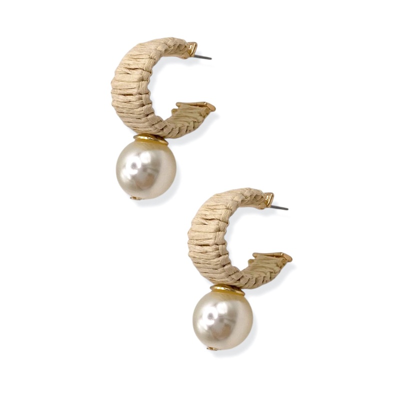 Right Where You Left Me Raffia Earrings – FINAL SALE