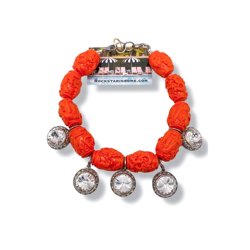 Rockstar In Rome Orange Necklace