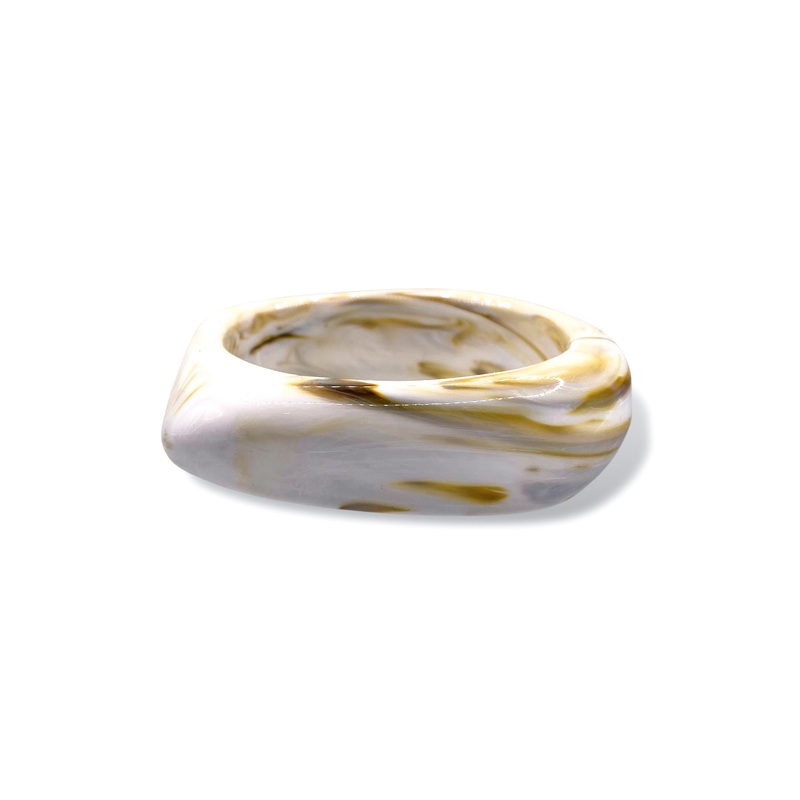 Bold Moves Ivory Acrylic Bracelet