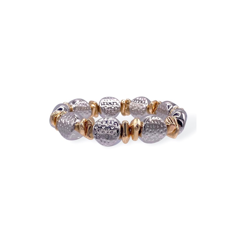 Chance Taker TwoTone Textured Bead Bracelet