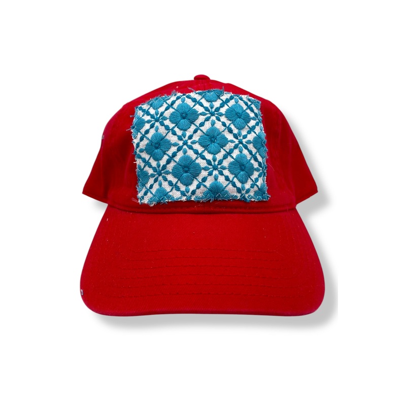 Kilim Baseball Hat Dark Red 2