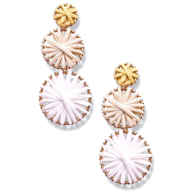 Meeting Standards Ivory Raffia Drop Earrings *Final Sale*