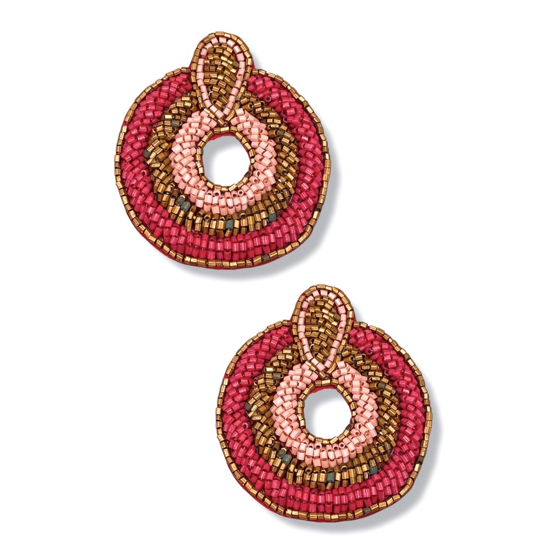 Open Opportunities Beaded Circle Earrings