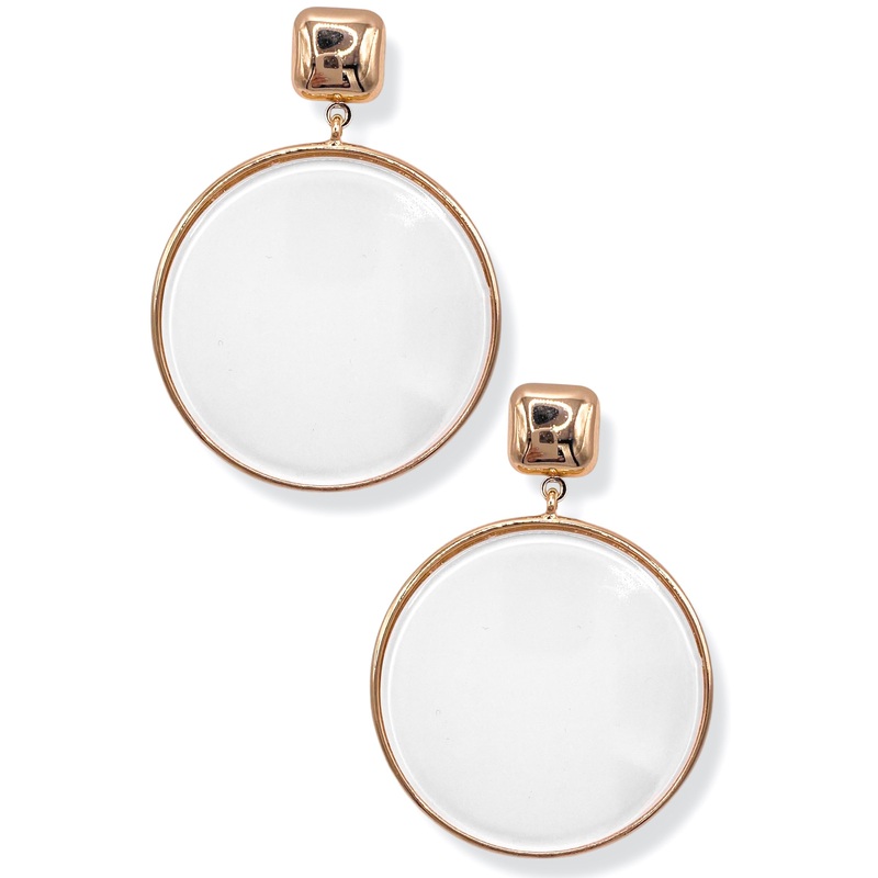 Taking A Second White Round Drop Earrings *Final Sale*