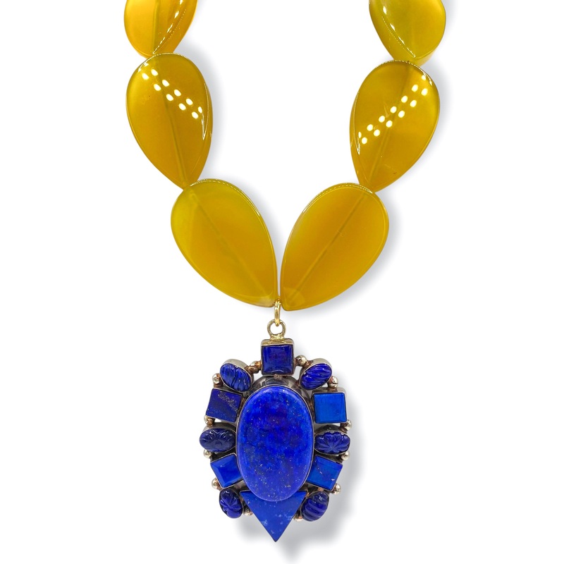 Made in the Deep South 1960s Lapis Pendant 1960s Jade Necklace