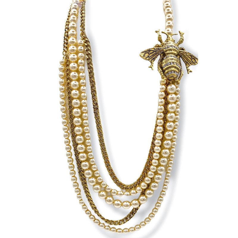 Yochi Queen Bee Statement Necklace