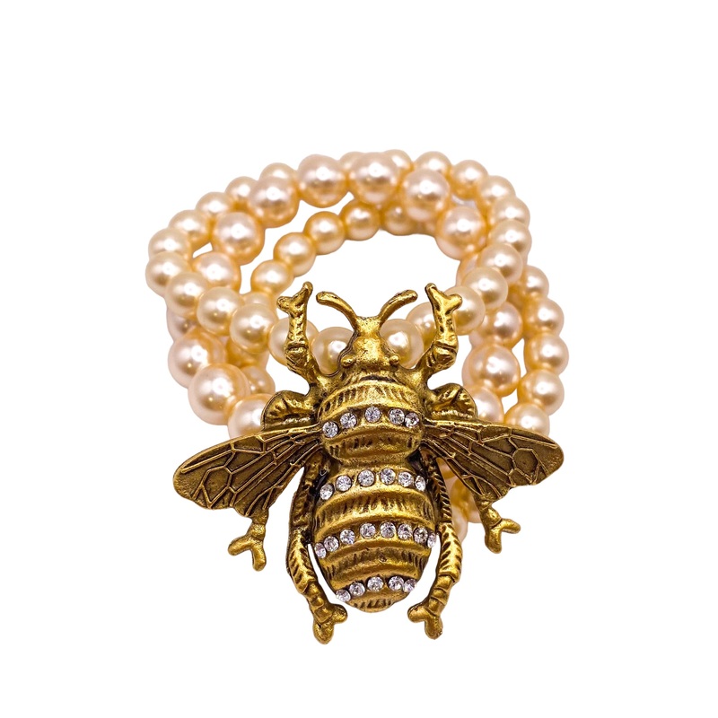 Yochi Queen Bee Three Strand Bracelet