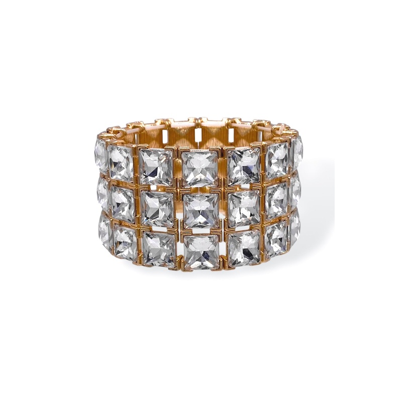 Your Turn Crystal Glass Stone Stretch Bracelet