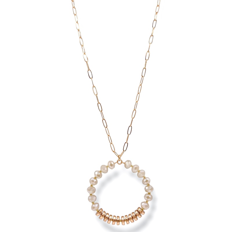 Follow Me Bead Circle Necklace *Final Sale*