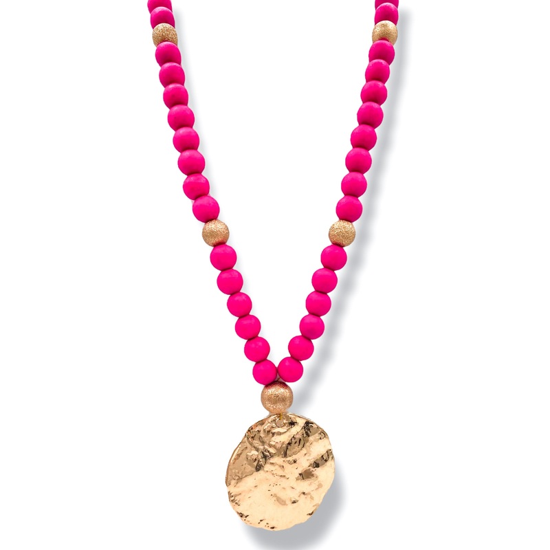 High Tide Fuchsia Beaded Necklace *Final Sale*