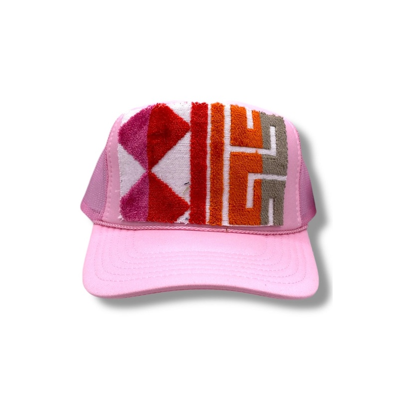Kilim Trucker Hat – Baby Pink 123