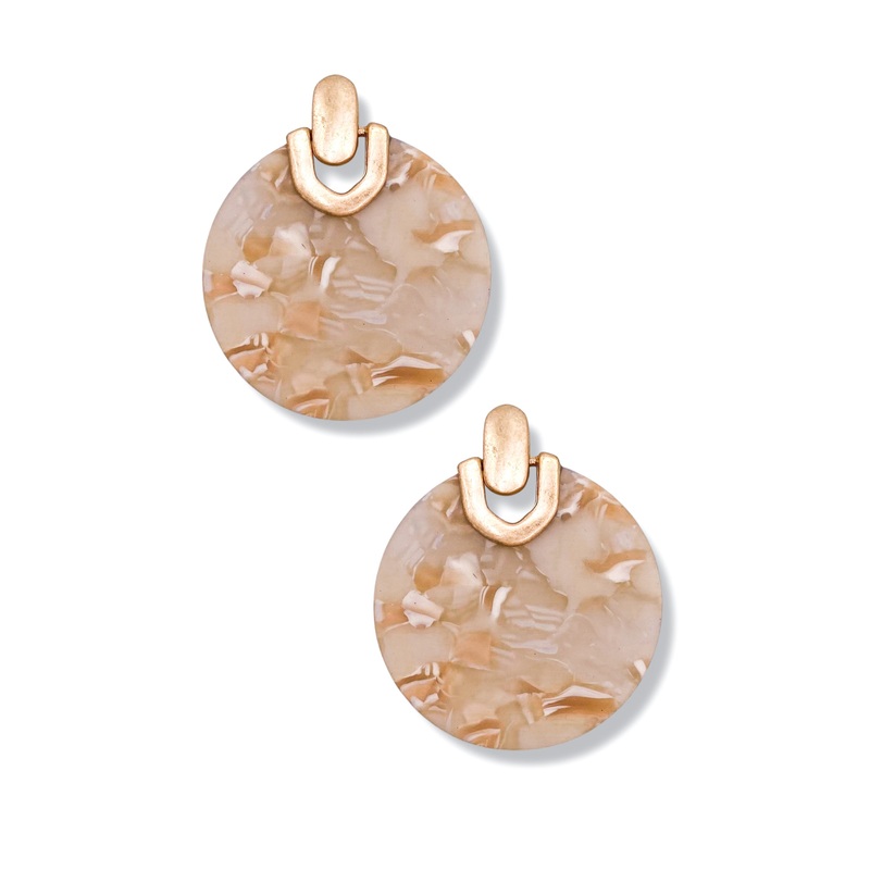 On My Heart Acrylic Disk Earrings