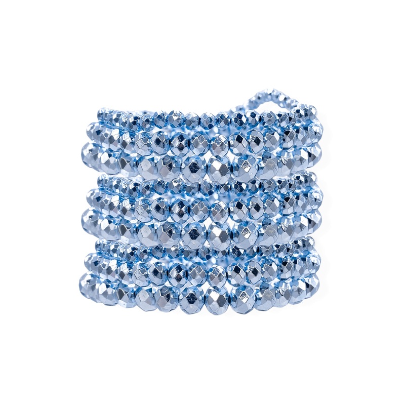 So Icy Beaded Bracelet Set|AB Blue
