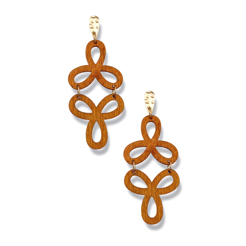 Twills Wood Dangle Earrings *Final Sale*