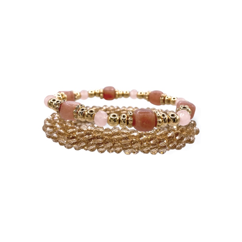 Class Act Mauve Beaded Bracelet Set *Final Sale*