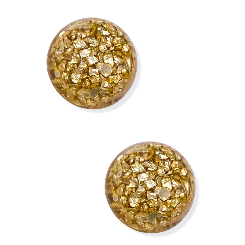 Flake Dome Stud Earrings *Final Sale*