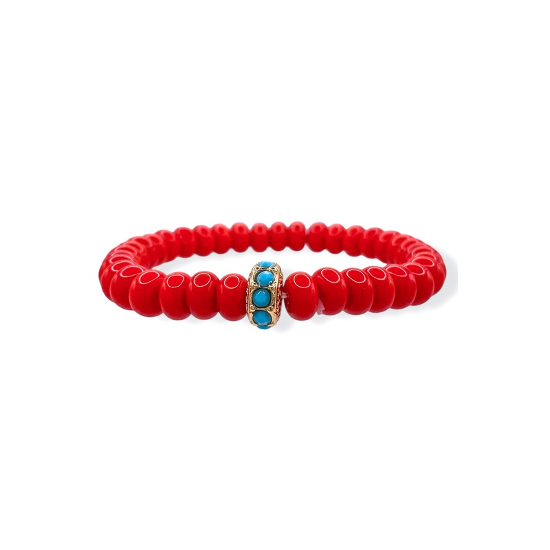 Through The Ringer Beaded Stretch Bracelet