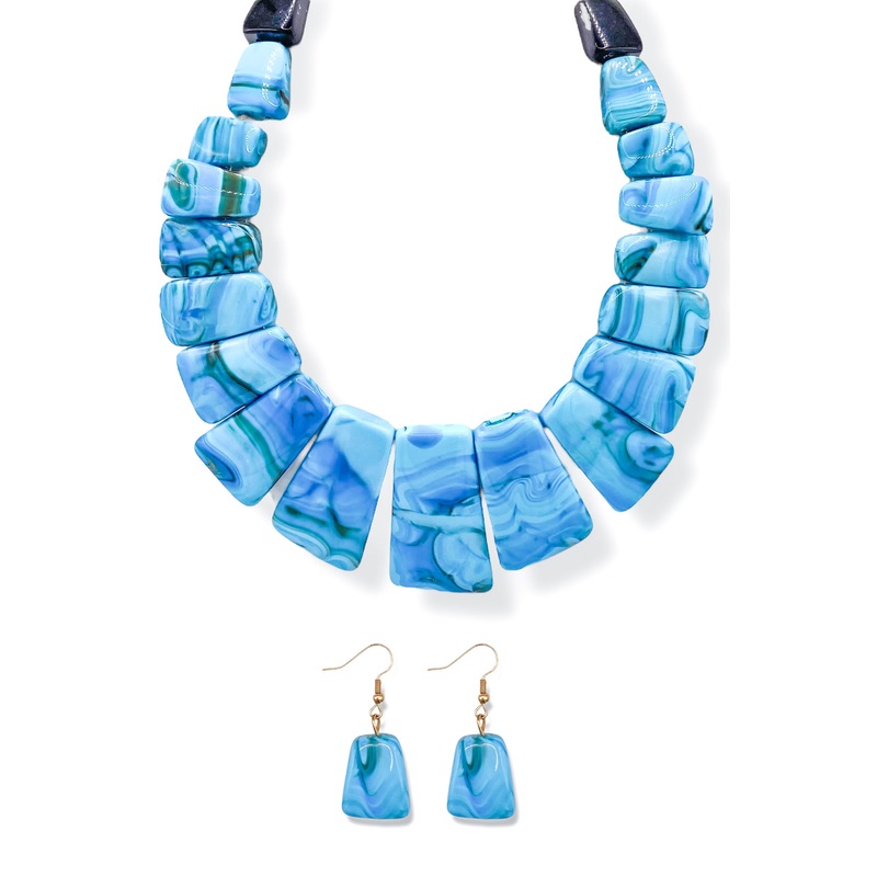 The Blues Acrylic Statement Necklace