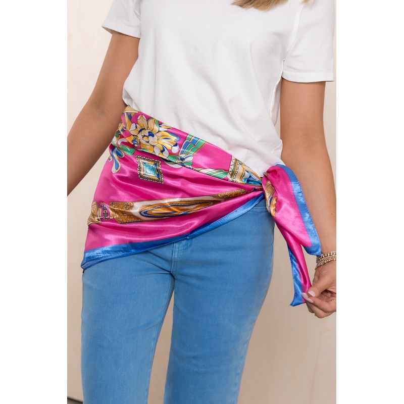 Vintage Touch Fuchsia Scarf|Fuchsia/Multi