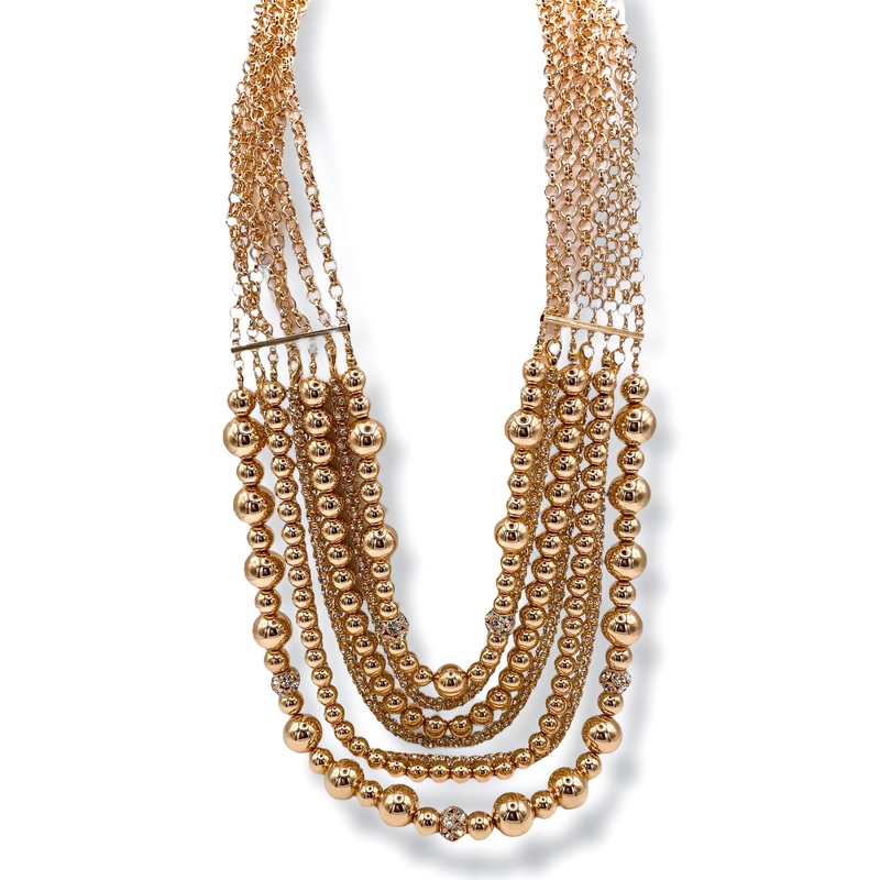 You’re So Golden Statement Bead Necklace