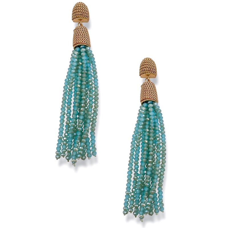 Hold Up Glass Bead Tassel Earrings *Final Sale*