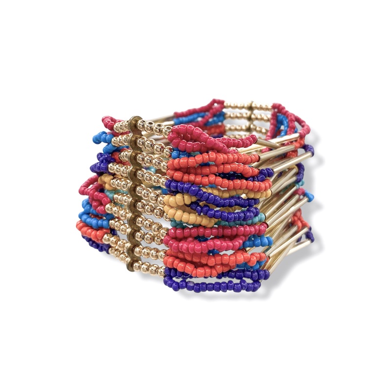 More To Show Multi Seed Bead Bracelet