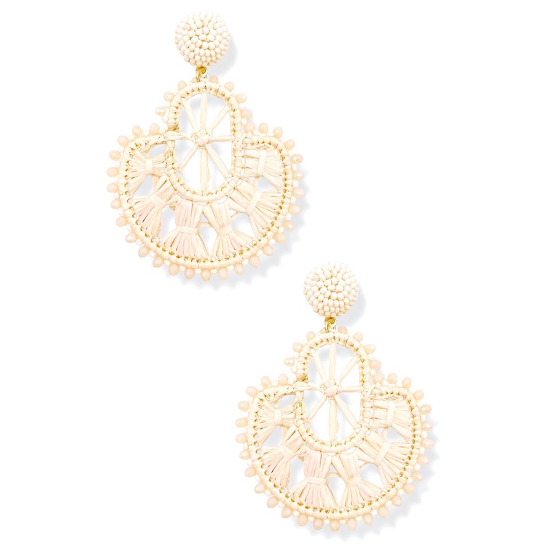 Out Of The Way Ivory Crotchet Drop Earrings *Final Sale*