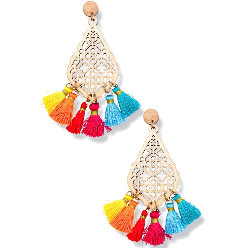 Summer Lovin Filigree and Tassel Earrings *Final Sale*