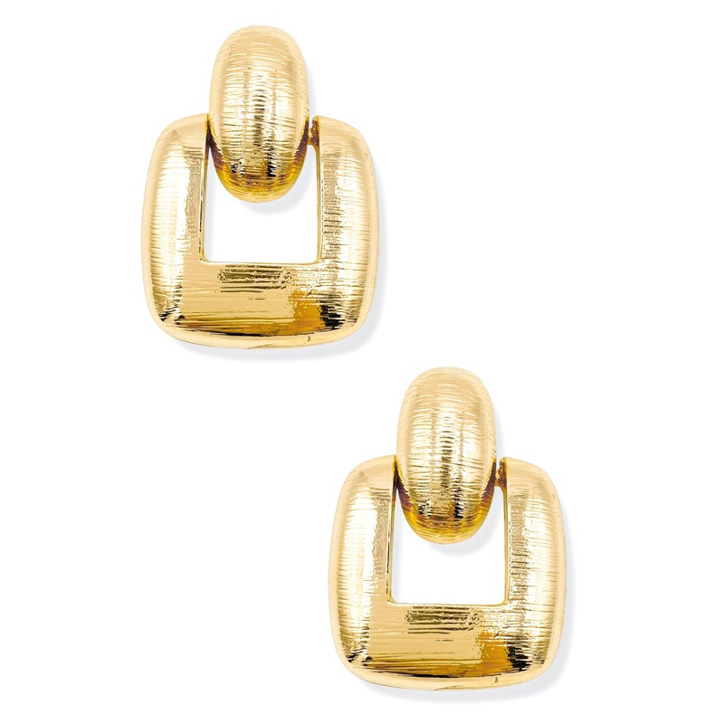 Turning Heads Gold Doorknocker Earrings *Final Sale*