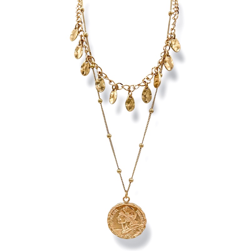 Call Out Coin Layered Necklace *Final Sale*