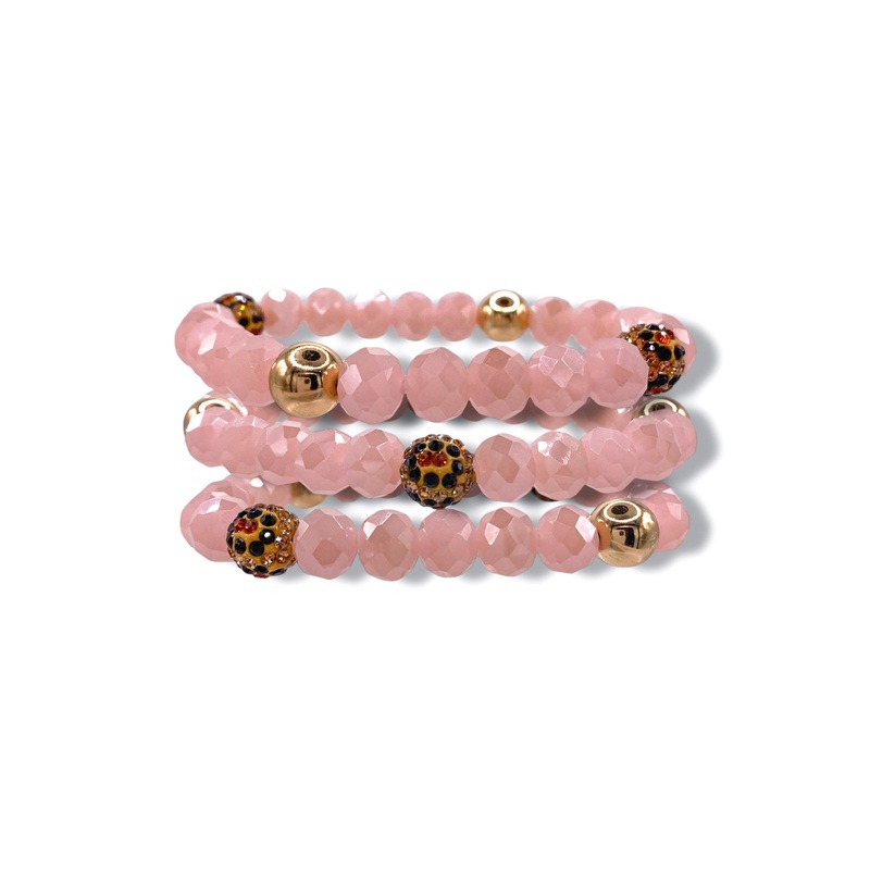 Deep Satin Beaded Bracelet Set *Final Sale*