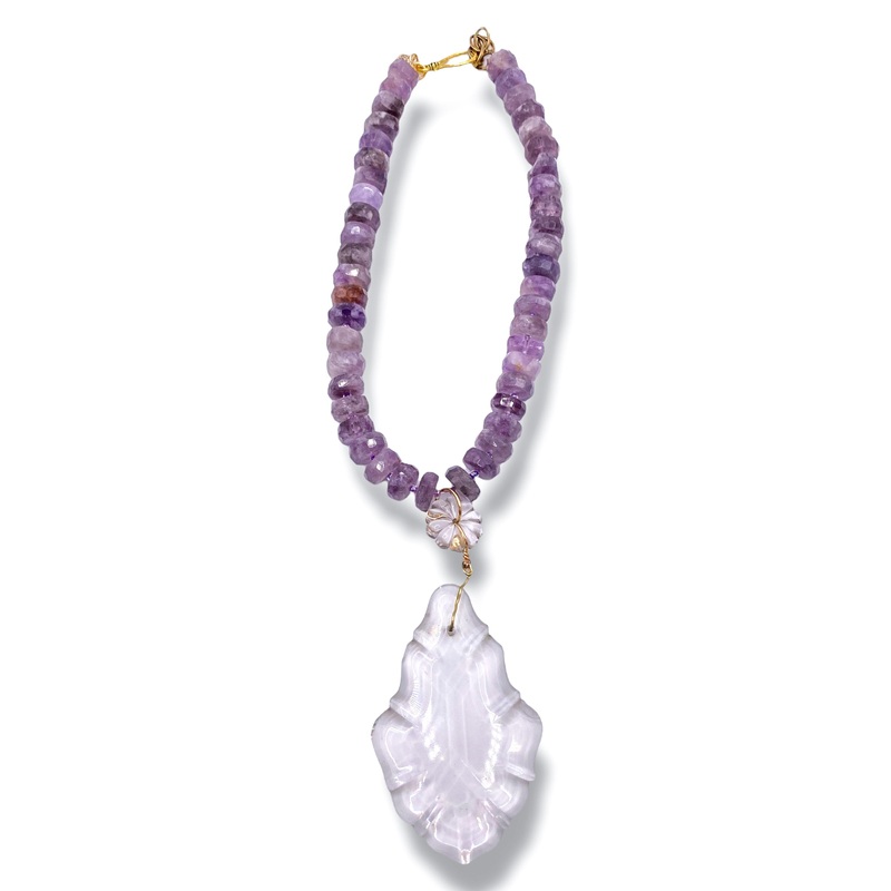 Made in the Deep South 1930s Chandelier Crystal 1960s Amethyst Necklace