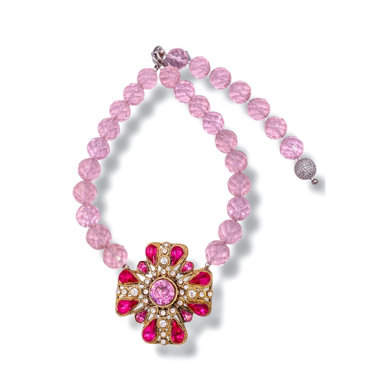 Rockstar in Rome 60s Pink Necklace