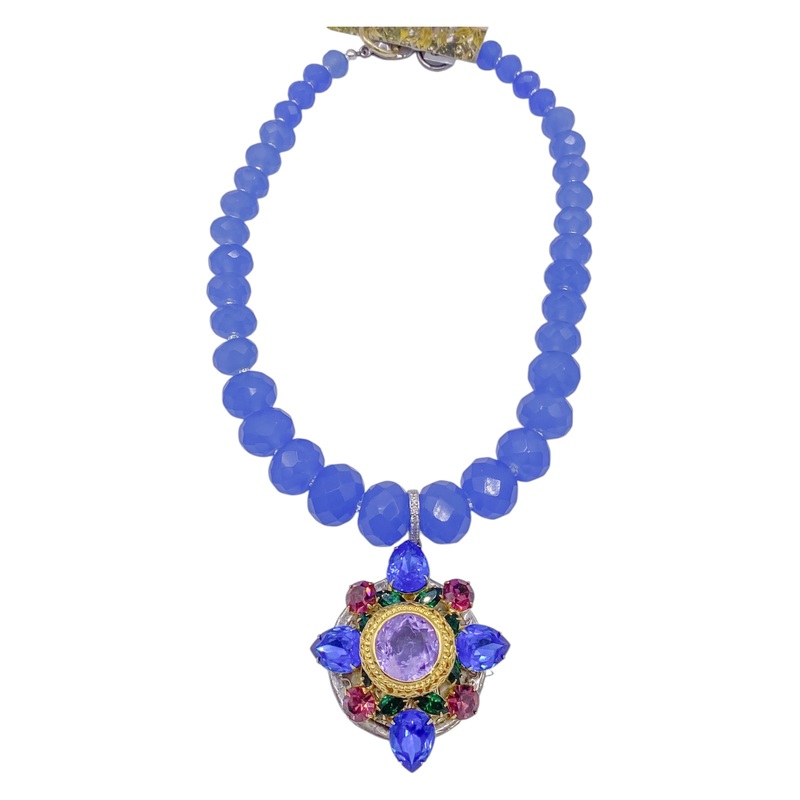 Rockstar In Rome Amethyst Multi Necklace