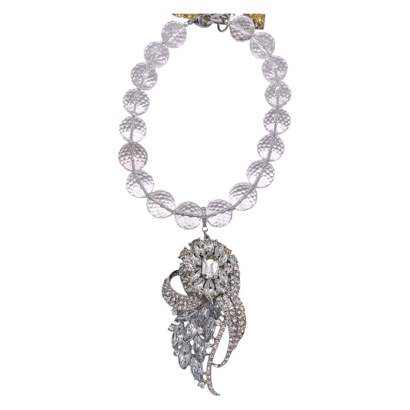 Rockstar In Rome Big Clear Necklace