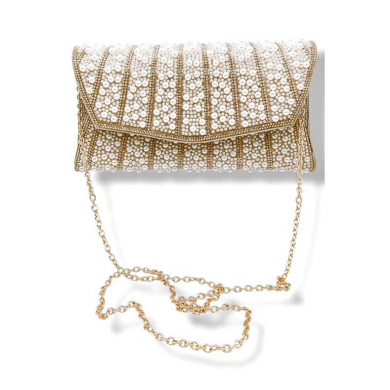 Full Of Trust Pearl and Crystal Clutch