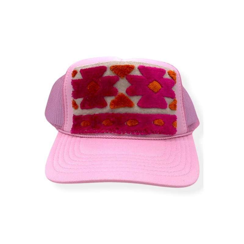 Kilim Trucker Hat – Baby Pink 108