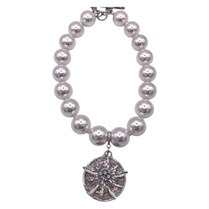Rockstar In Rome Italian Glass Pearl Necklace