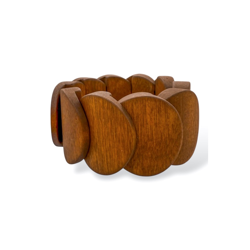 Aspen Wooden Stretch Bracelet|Natural