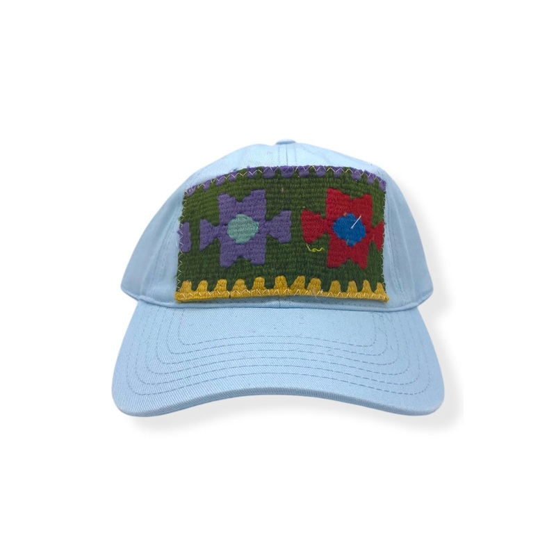 Kilim Baseball Hat – Pale Blue 13