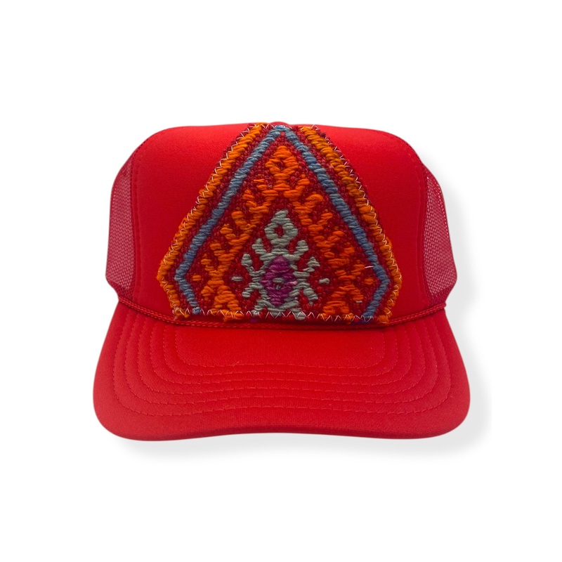 Kilim Trucker Hat – Red 209