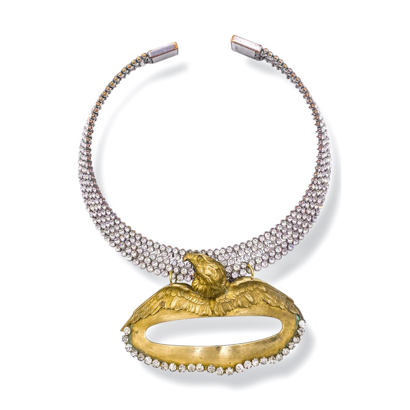Made In the Deep South Late 1800s Buckle 1960s Collar Necklace