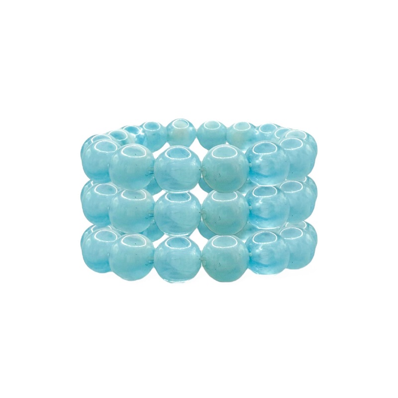 On My Time Blue Beaded Bracelet Set