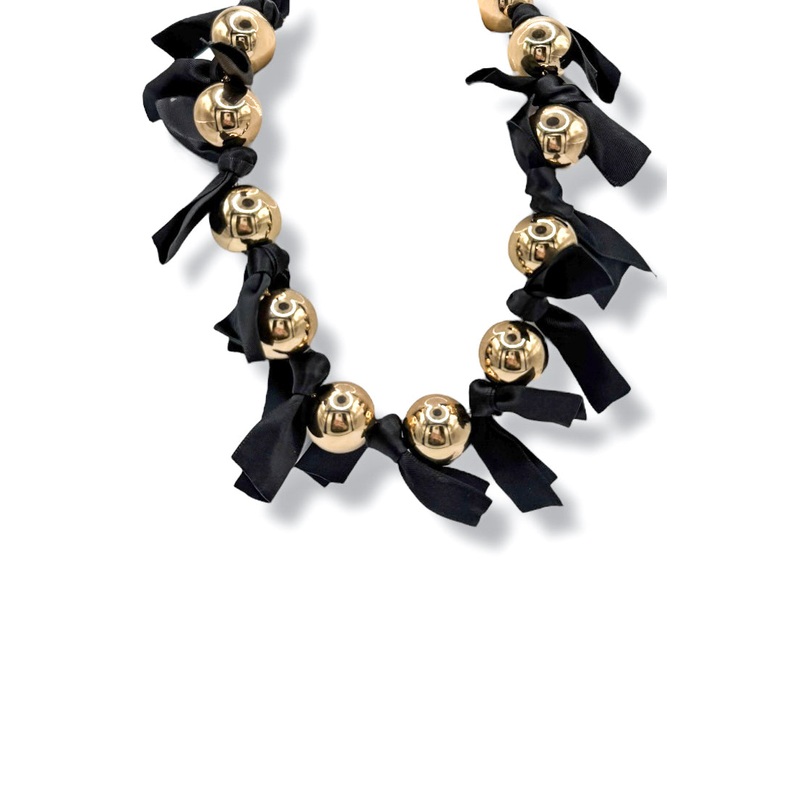Better Days Bead and Ribbon Necklace