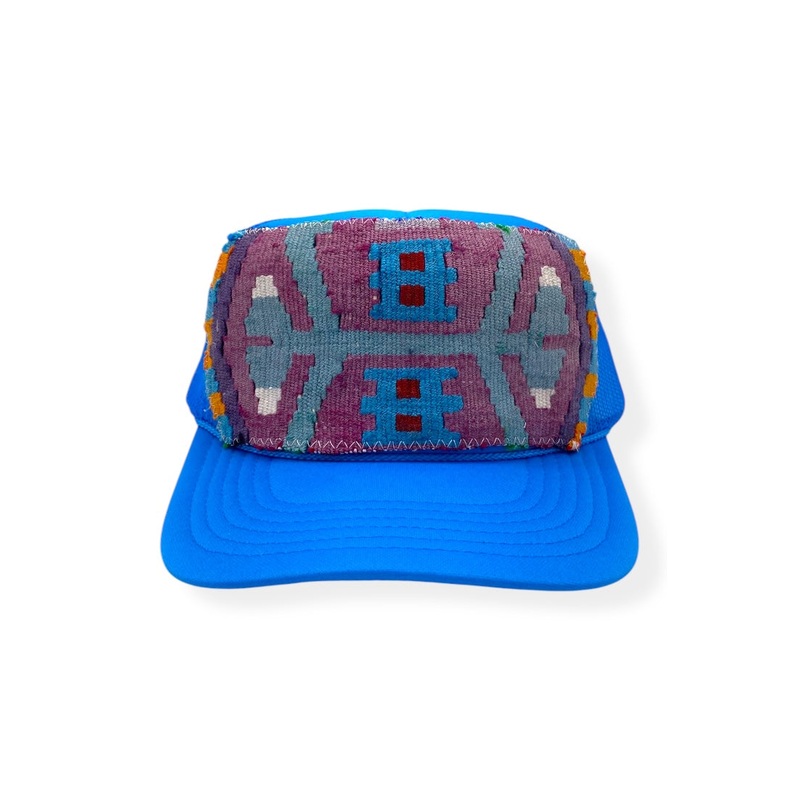 Kilim Trucker Hat – Electric Blue 2